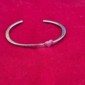 Delicate Heart Cuff (Sterling Silver)